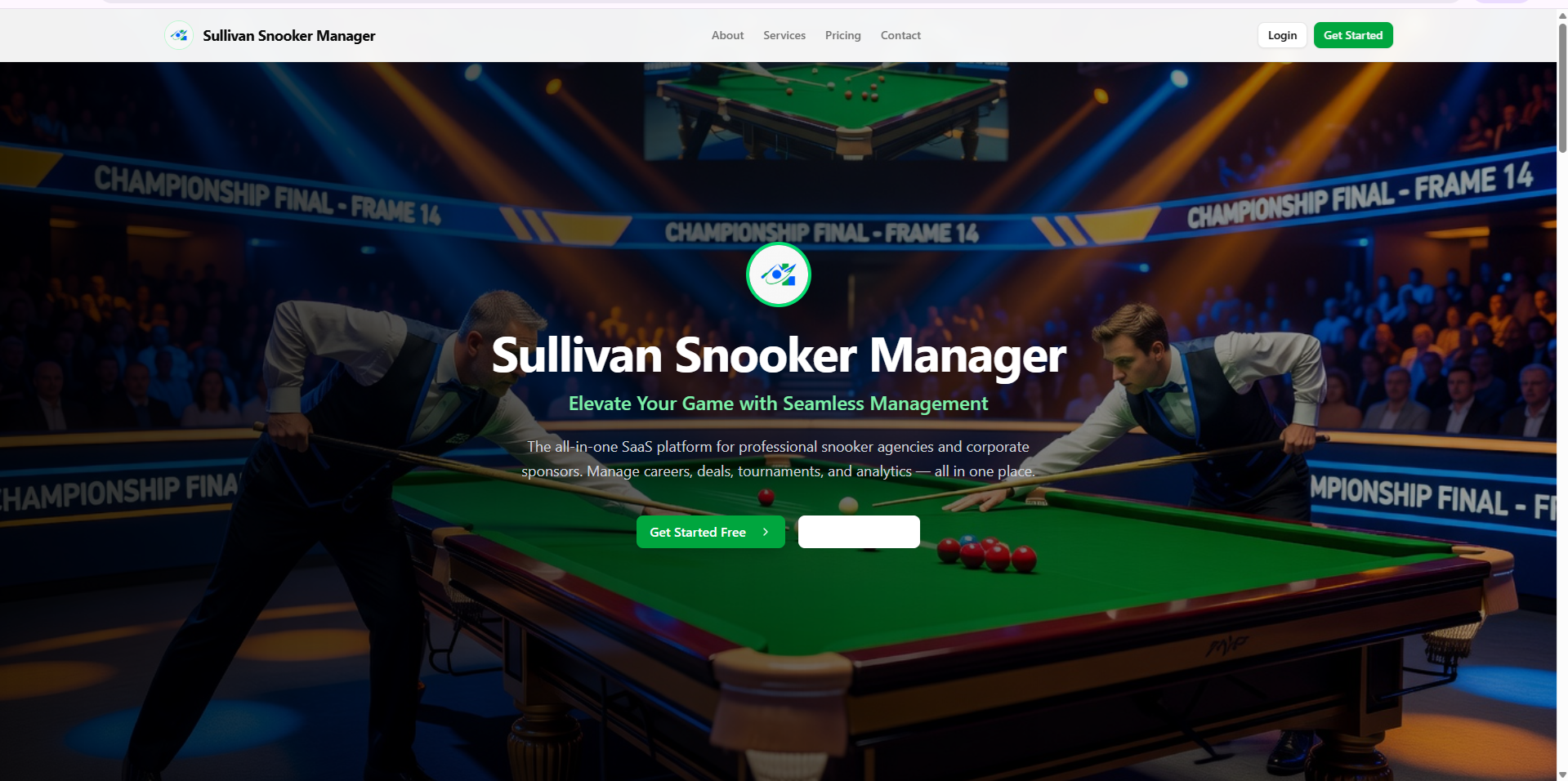 Sullivan Snooker Manager is operational.