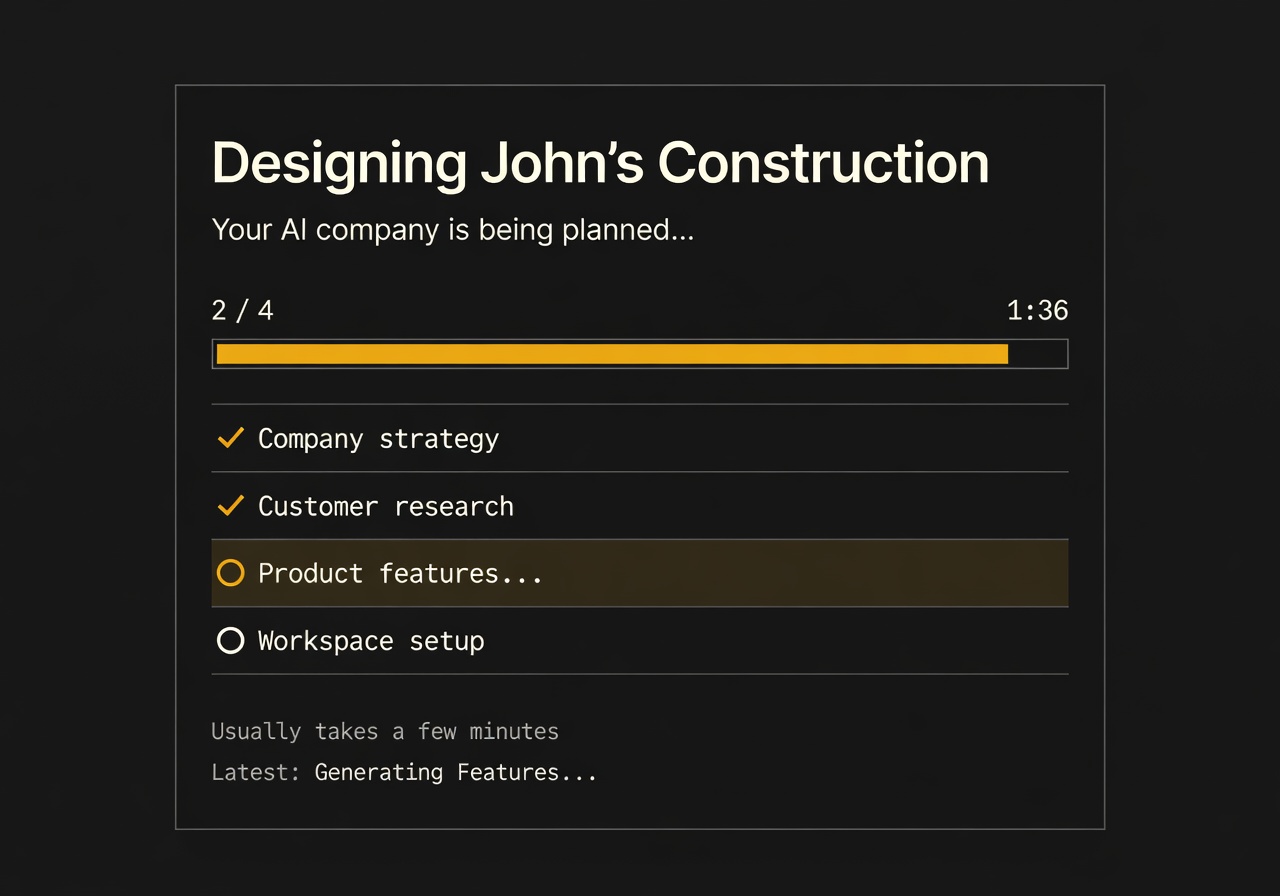 The pipeline runs. Live progress.