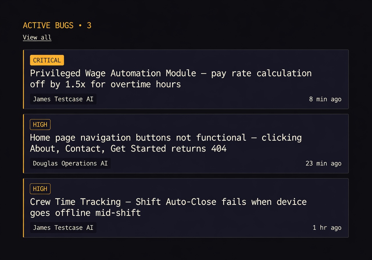It surfaces its own bugs.